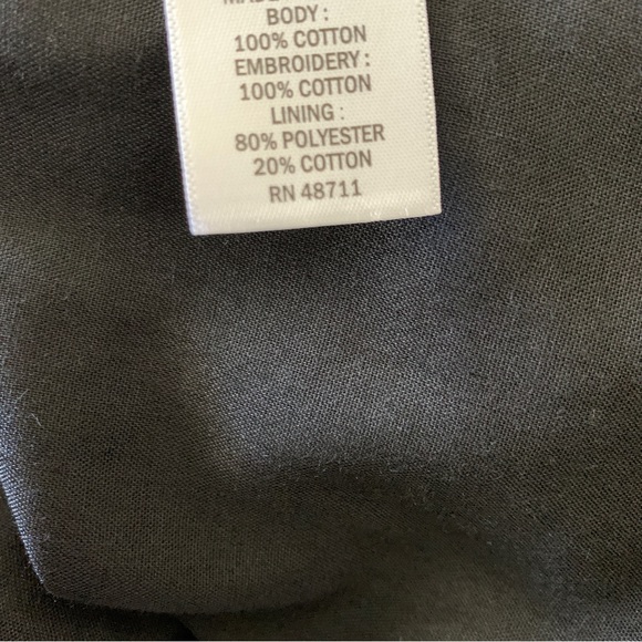 NWT OPHELIA ROE Size Large Black Embroidered Dress w/ Adjustable Straps - Picture 5 of 5